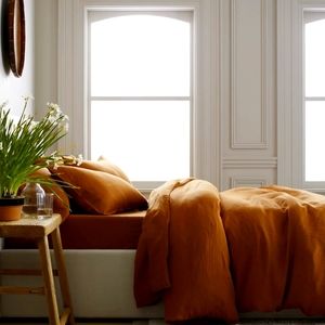 Quince terracotta duvet Queen size